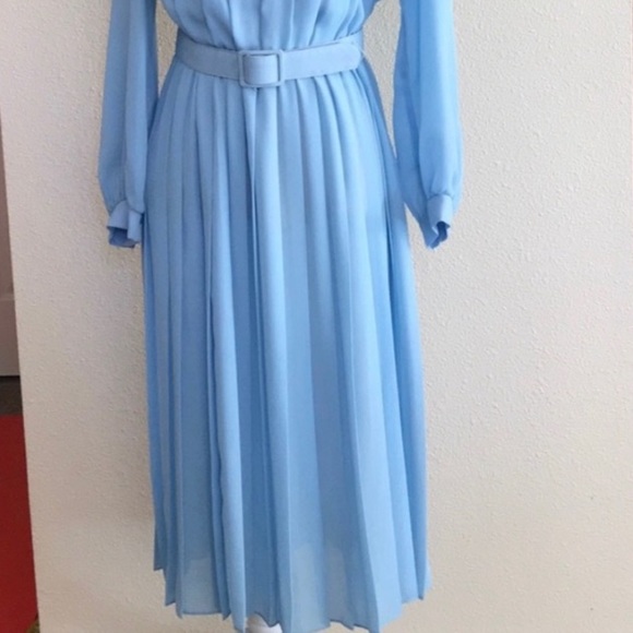 VINTAGE ILGWU BLUE WOMEN DRESS SIZE 12 - Picture 3 of 16